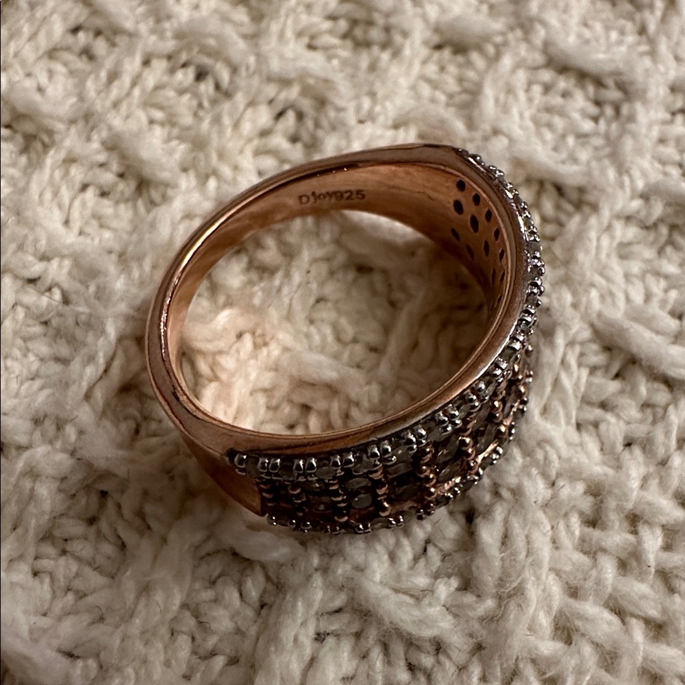 Plated 925 Sterling Ring with Cubic Zirconium - Picture 6 of 7